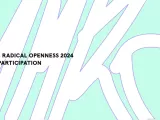 A graphic with the text 'Art Meets Radical Openness 2024 call for participation'. 
