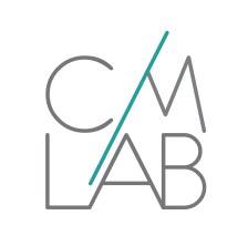 Logo with the letter CM LAB.