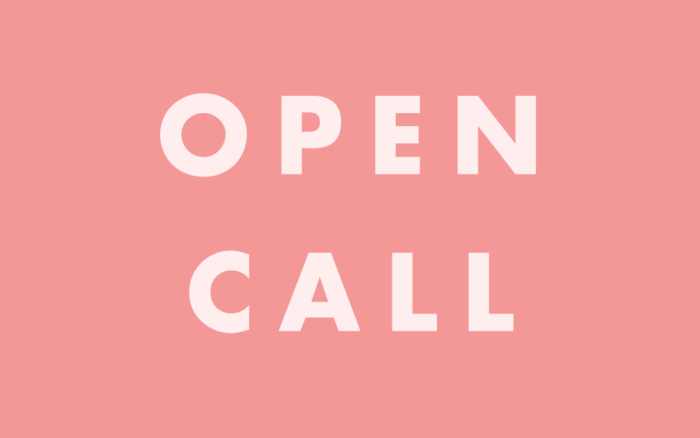 'Open call' on a light coloured background.