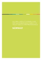 Cover for Norway Mobility Guide. White title text on a grassy green background with a thin rainbow strip running across the top.