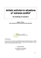 Cover for Artistic activism in situations of ‘extreme conflict’: the challenge of evaluation. Title text on a white background.