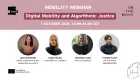 Four circles with faces and the title of the webinar. 