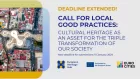 Call for local good practices: cultural heritage as an asset for the triple transformation of our society.