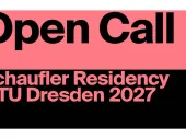 Title of the call on a coloured background. 