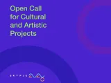 Title of the call on a bright coloured background. 
