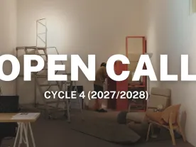 'Open call' on a photo of studio space. 