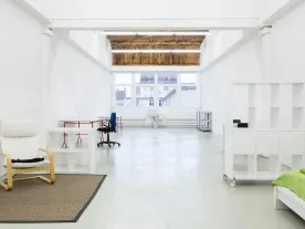 An empty, studio space. 