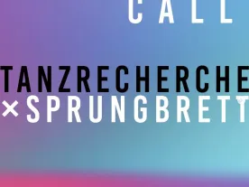 Title of the call on a multi-coloured background. 