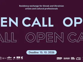 'Open call' and logos on a dark coloured background. 